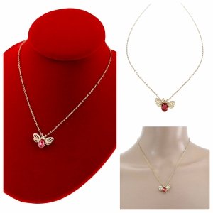 @1594 Złoty łańcuszek Austrian Crystal 40+5 naszyjnik pozłacany 14K Xuping pszczółka 