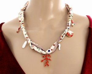 512 Naszyjnik apaszka lub bransoletka 80cm stal chirurgiczna 316L lato wakacje plaża muszla 