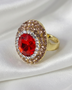 1820f  Pierścionek złoty pozłacany 14k biżuteria królewska regulowany