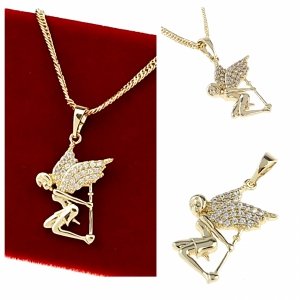 4544 Złota zawieszka cyrkonie błyszcząca pozłacana 14k Xuping 
