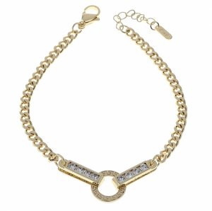 4189 Bransoletka elegancka złota 18+3cm pozłacana 14k 