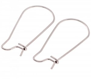 1283 2x Srebrne bigle stal chirurgiczna do kolczyków 