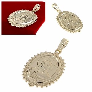 1212c Złota zawieszka błyszcząca pozłacana 14k Xuping medalik