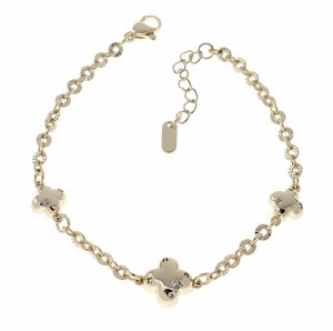 2689 Bransoletka elegancka złota 17+3cm pozłacana 14k 