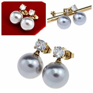 1394 Kolczyki złote stal chirurgiczna 316L nierdzewna wiszące celebrytki