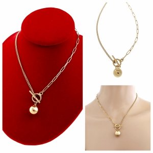 2642 Złoty łańcuszek naszyjnik 40+5cm stal chirurgiczna 316L 