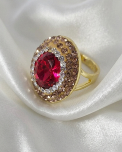 1879k Pierścionek złoty pozłacany 14k biżuteria królewska regulowany