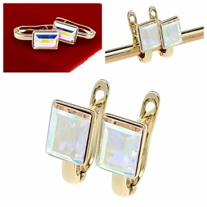 4649 Kolczyki złote pozłacane wiszące 14K Xuping