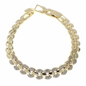 3964 Bransoletka elegancka złota 17+2cm pozłacana 14k 