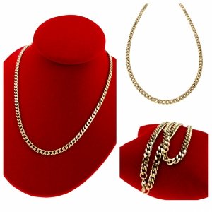 1716 Złoty łańcuszek 50cm stal chirurgiczna 316L nierdzewna 