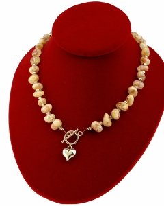 4320 Złoty łańcuszek cytryn kamień naturalny 45cm stal chirurgiczna nierdzewna naszyjnik