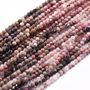 sz47 Rodonit kamień naturalny kula 3mm pasmo 38cm 