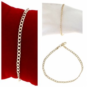 3842 Bransoletka elegancka złota 19cm pozłacana 14k 