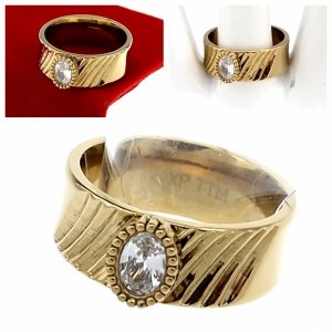 2514 Pierścionek złoty stal chirurgiczna nierdzewna 316L 