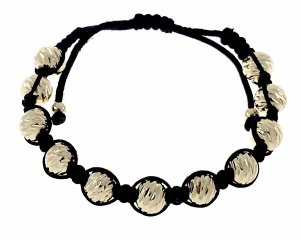 4114 Bransoletka elegancka pozłacana 14k zaciągana sznurek