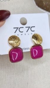 1879g Kolczyki złote wtyczki stal chirurgiczna 316L nierdzewna