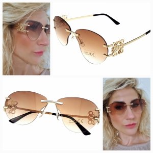 ok33 Damskie okulary przeciwsłoneczne muchy ozdobne UV400