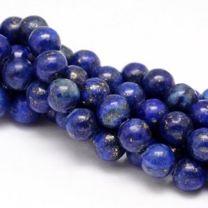 sz32 Lapis lazuli kamień naturalny 8mm pasmo sznur 38cm