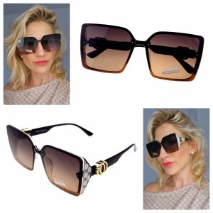 ok52 Damskie okulary przeciwsłoneczne muchy ozdobne UV400