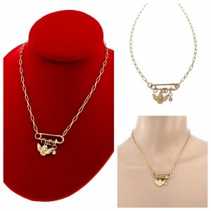 2646 Złoty łańcuszek naszyjnik 40+5cm stal chirurgiczna 316L aniołek 