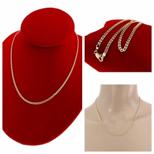 1285 Złoty łańcuszek 60cm naszyjnik pozłacany 14K 