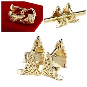 3956 Kolczyki złote pozłacane wiszące 14K cyrkonie 