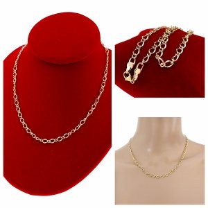 4739 Złoty łańcuszek 45cm stal chirurgiczna 316L nierdzewna 