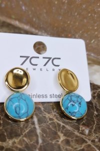 1918d Kolczyki złote wtyczki stal chirurgiczna 316L nierdzewna