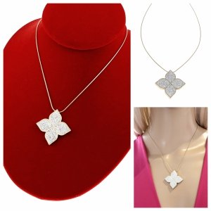 1881 Złoty łańcuszek naszyjnik 43cm stal chirurgiczna 316L koniczyna Vikilady 