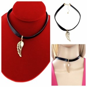0168 Złoty łańcuszek naszyjnik 39+5 stal chirurgiczna 316L rzemyk choker Vikilady