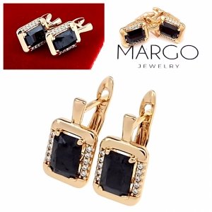 4980 Kolczyki złote cyrkonia pozłacane 18k Xuping wiszące