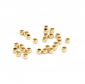 356 Kulki zaciskowe stal 1,9mm chirurgiczna złote otwór 1mm 20sztuk zaciski 