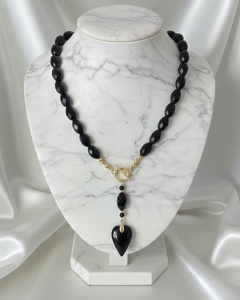 1468 Naszyjnik kryształki 73cm stal chirurgiczna nierdzewna 