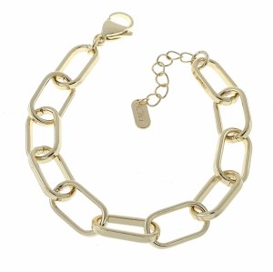 1786 Bransoletka elegancka złota 17+3cm pozłacana 14k 