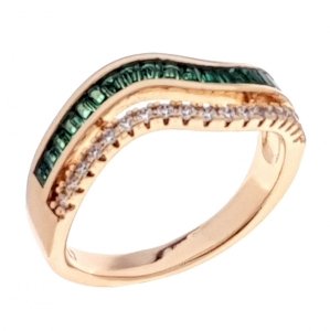 sz18 Pierścionek 17,30mm złoty zaręczynowy pozłacany 18k Xuping 