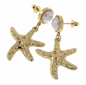 Золотые серьги из нержавеющей стали