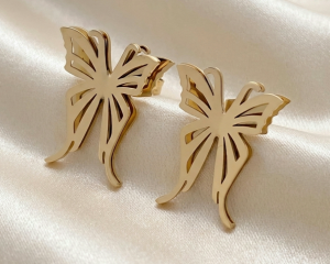 Золотые серьги из нержавеющей стали