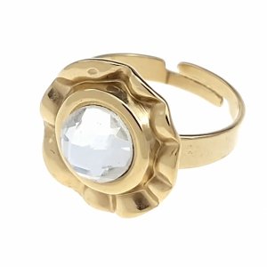 кольцо. 18,30 мм золотая нержавеющая сталь