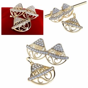 позолоченный комплект из 18-каратного серьги подвеска xuping