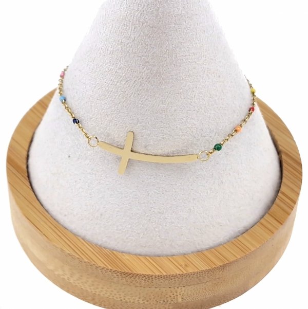 BRACELET GOLD CELEBRITY NEREZOVÁ OCEL