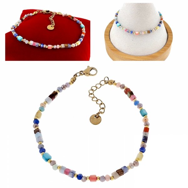 BRACELET GOLD CELEBRITY NEREZOVÁ OCEL