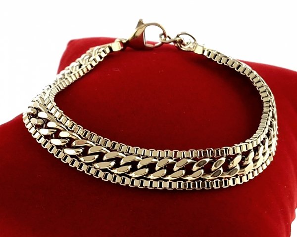ARMBAND GOLD CELEBRITY EDELSTAHL