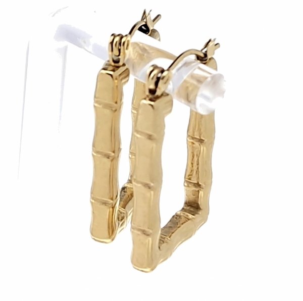 goldene Ohrringe aus Edelstahl