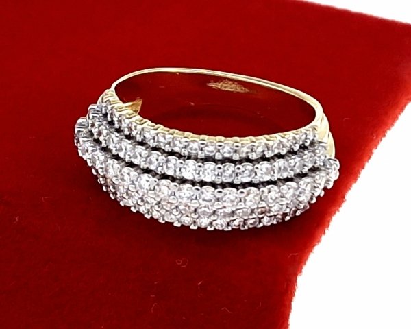 Goldring 18,60 mm. vergoldete Verlobung Xuping