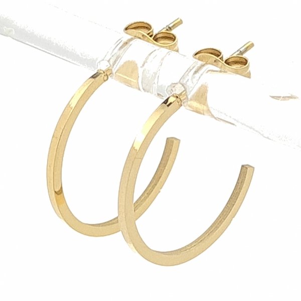 goldene Ohrringe aus Edelstahl