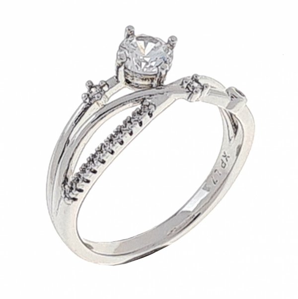 Goldring 17,00 mm. vergoldete Verlobung Xuping