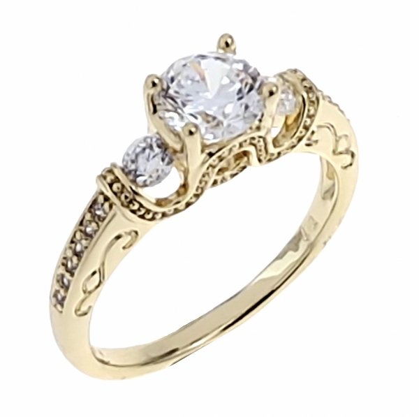 Goldring 18,60 mm. vergoldete Verlobung Xuping