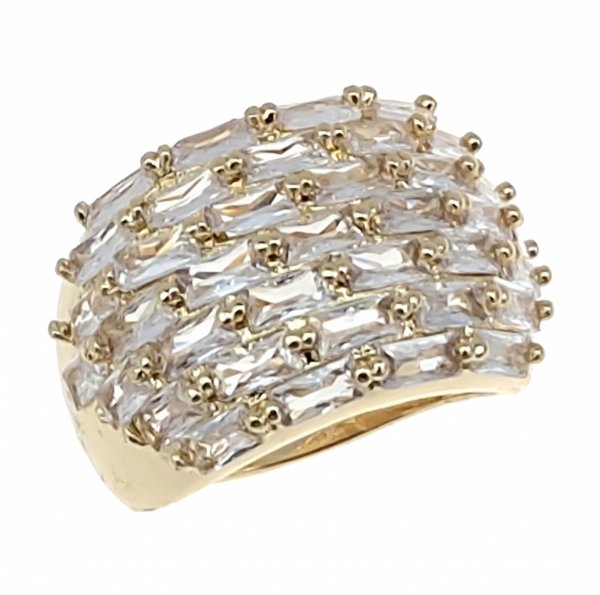 Goldring 17,00 mm. vergoldete Verlobung Xuping