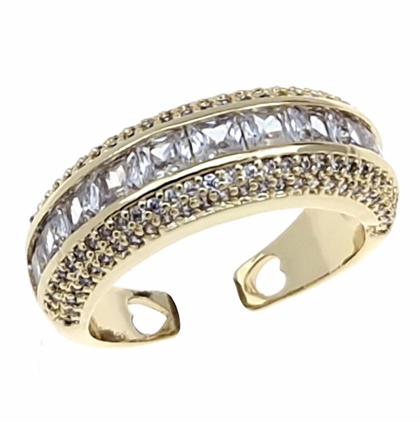 Goldring 17,00 mm. vergoldete Verlobung Xuping