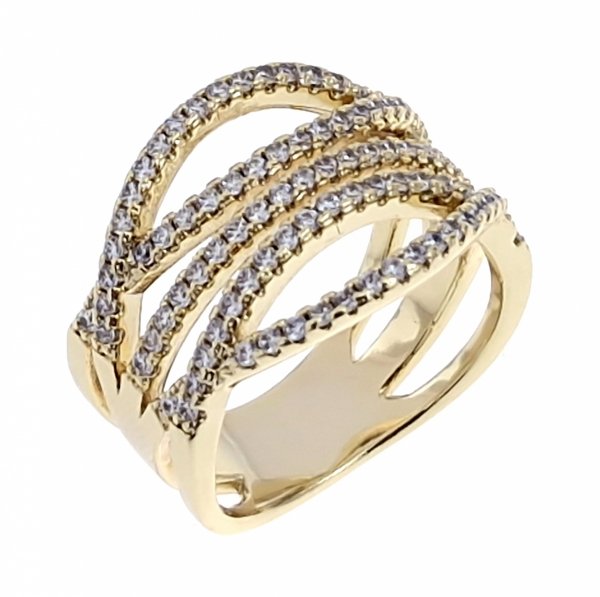 Goldring 18,60 mm. vergoldete Verlobung Xuping